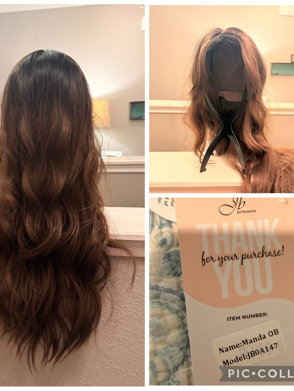 JB Extensions Manda OB Long Wavy Brown Wig